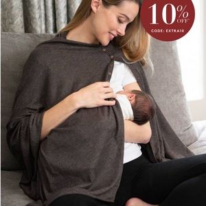 Seraphine Brown Nursing Cover Poncho